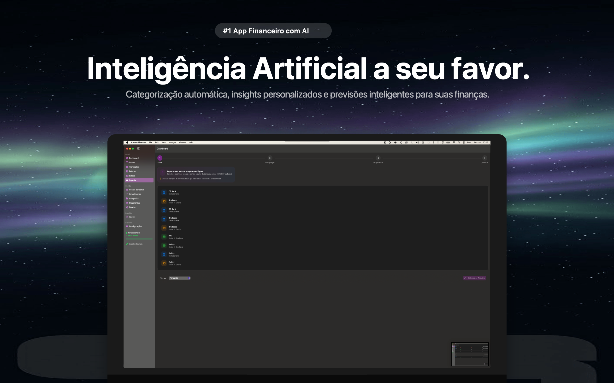 Contas e cartões